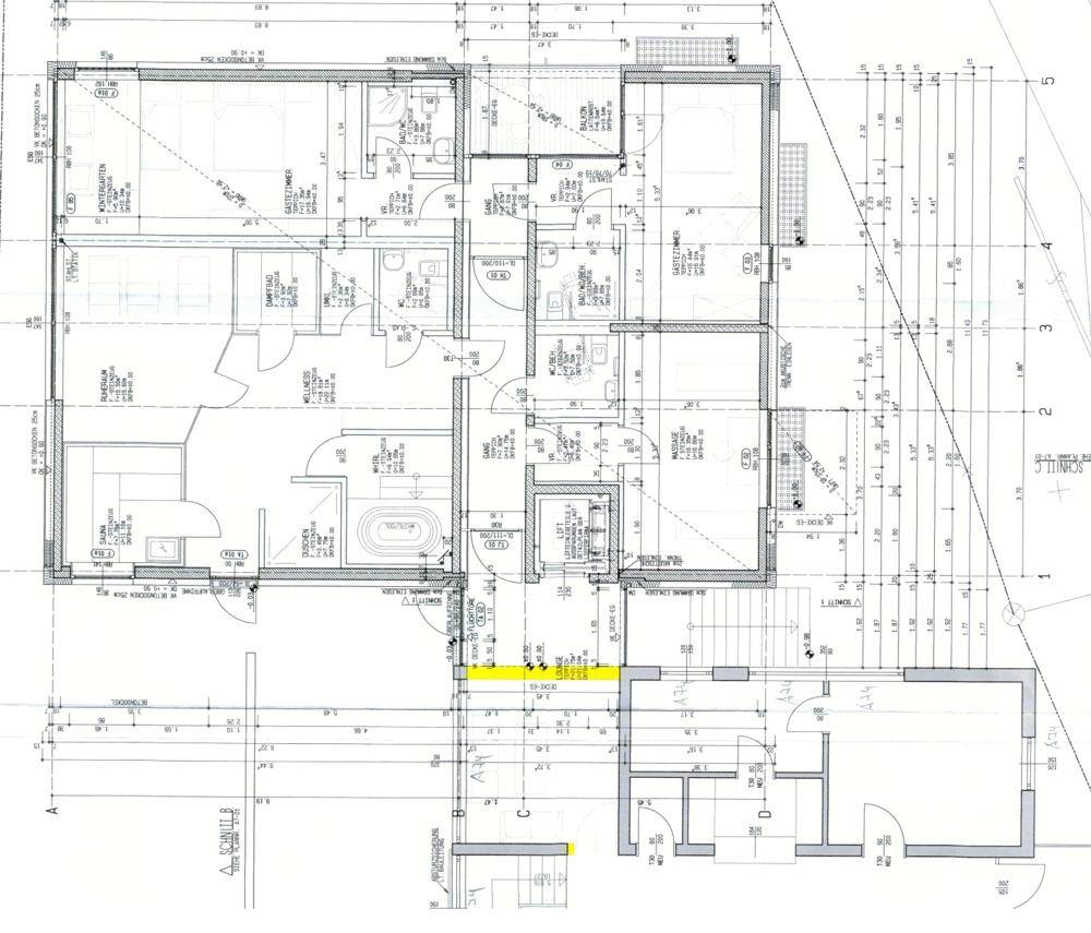 Aktueller Grundriss Erdgeschoss Anbau Hotel Silbertal