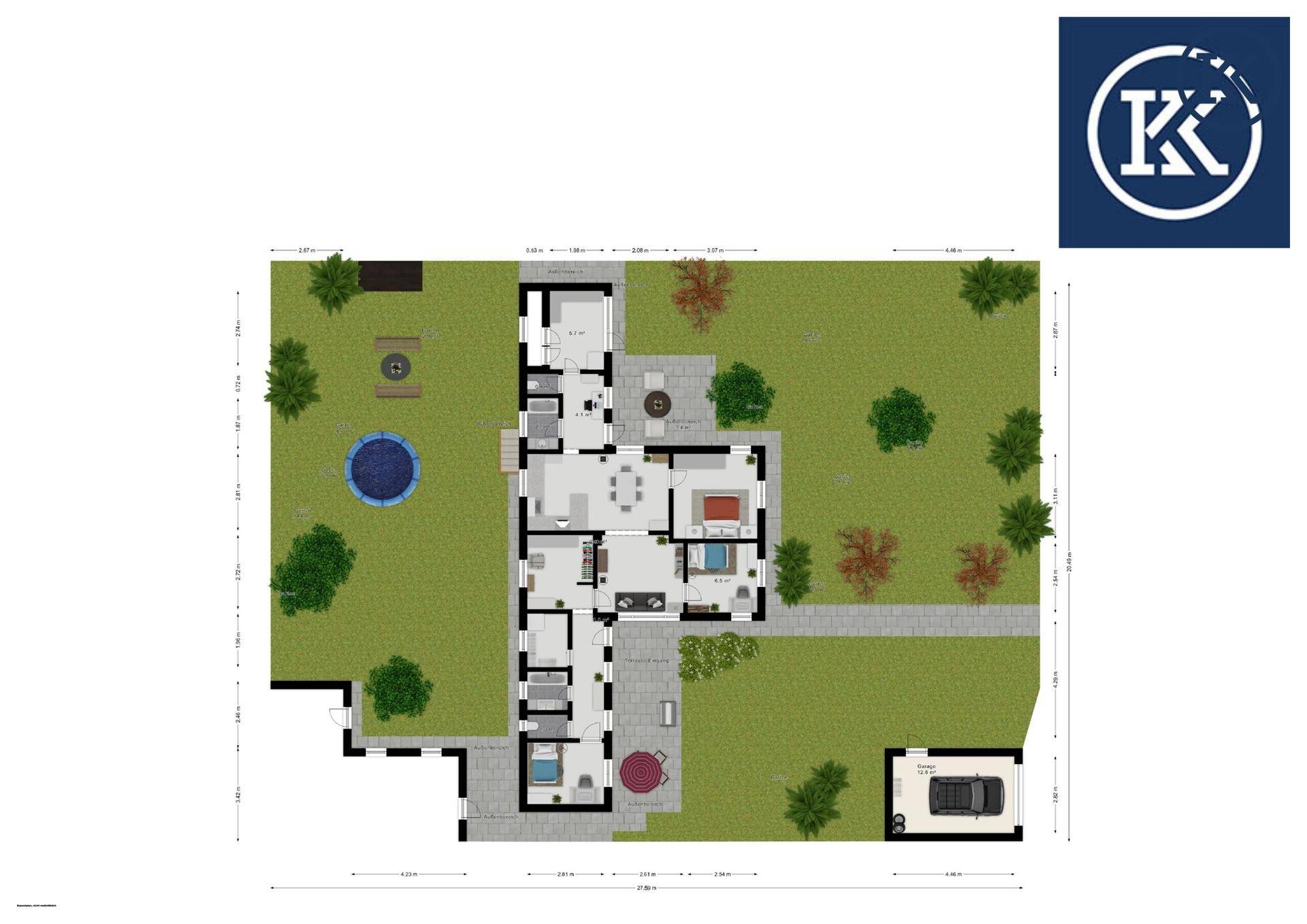 Grundriss Garten