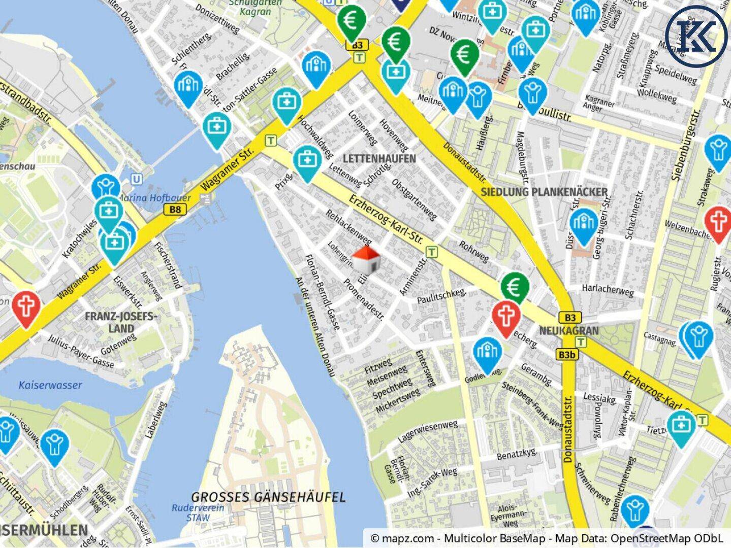 Geolyzer Kartenausschnitt