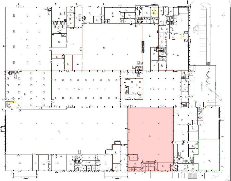 K01 Halle A, 2.000m² Produktion - Grundriss
