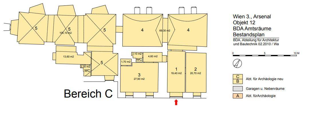 Plan Arsenal Objekt 12 Bereich C