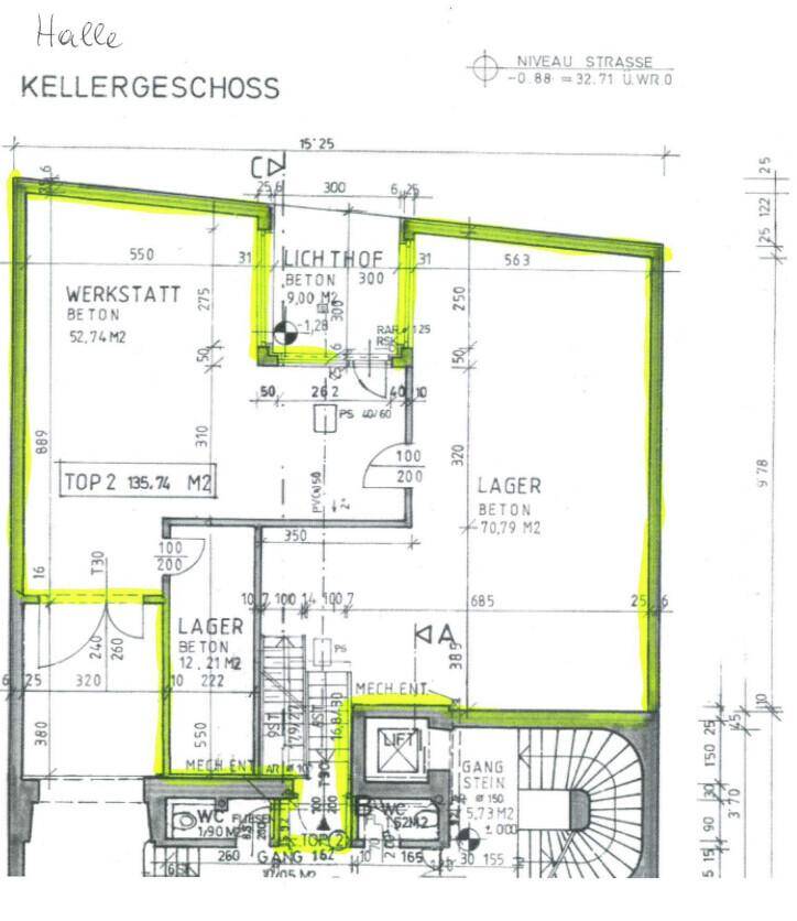 Grundriss Keller