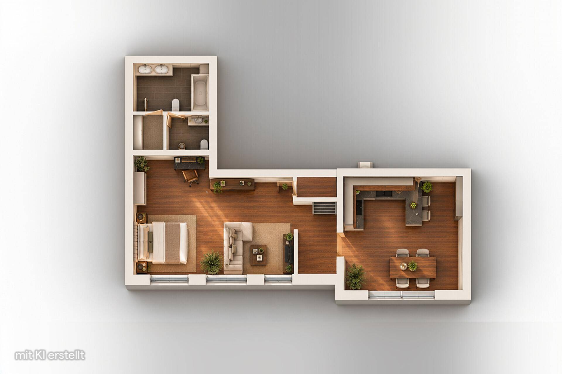 Umbau Variante 1: Grundriss
