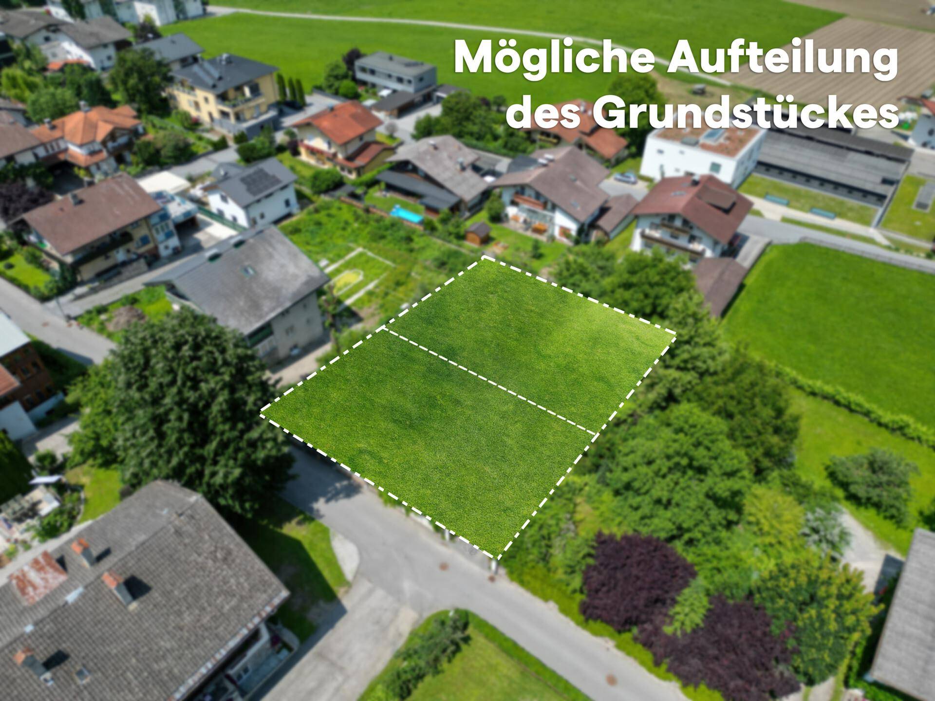 Grundstück Stams - Grundstückaufteilung