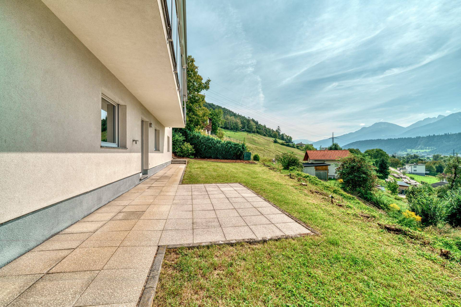 Terasse mit Blick nach Innsbruck