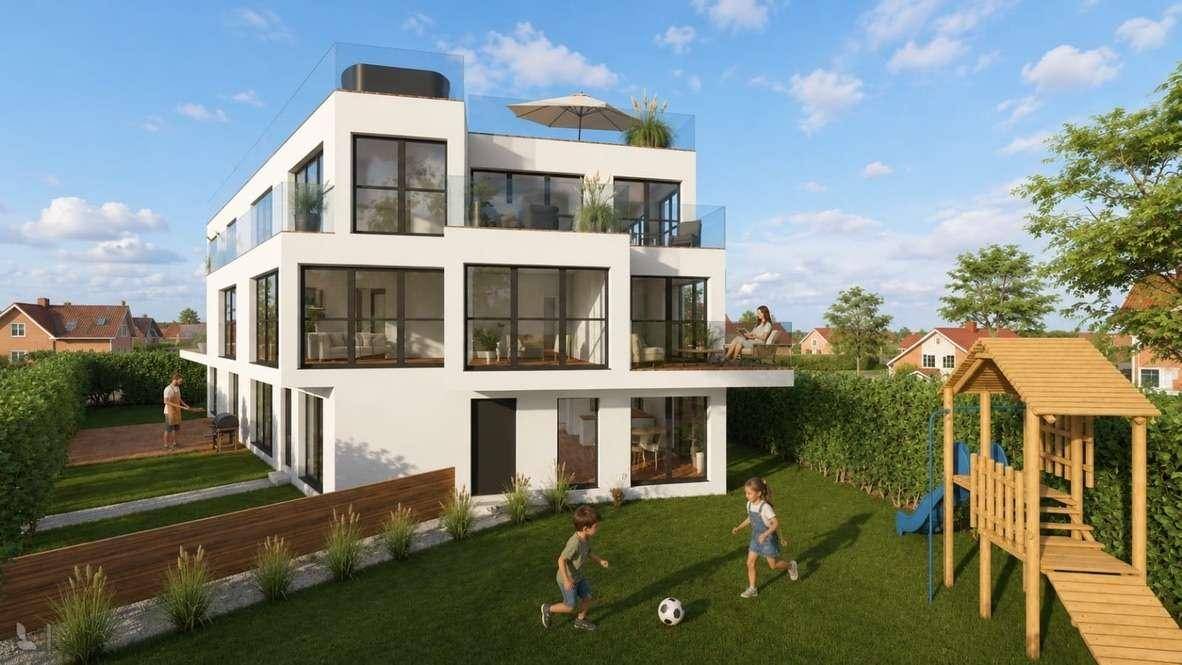 Fassade mit Garten