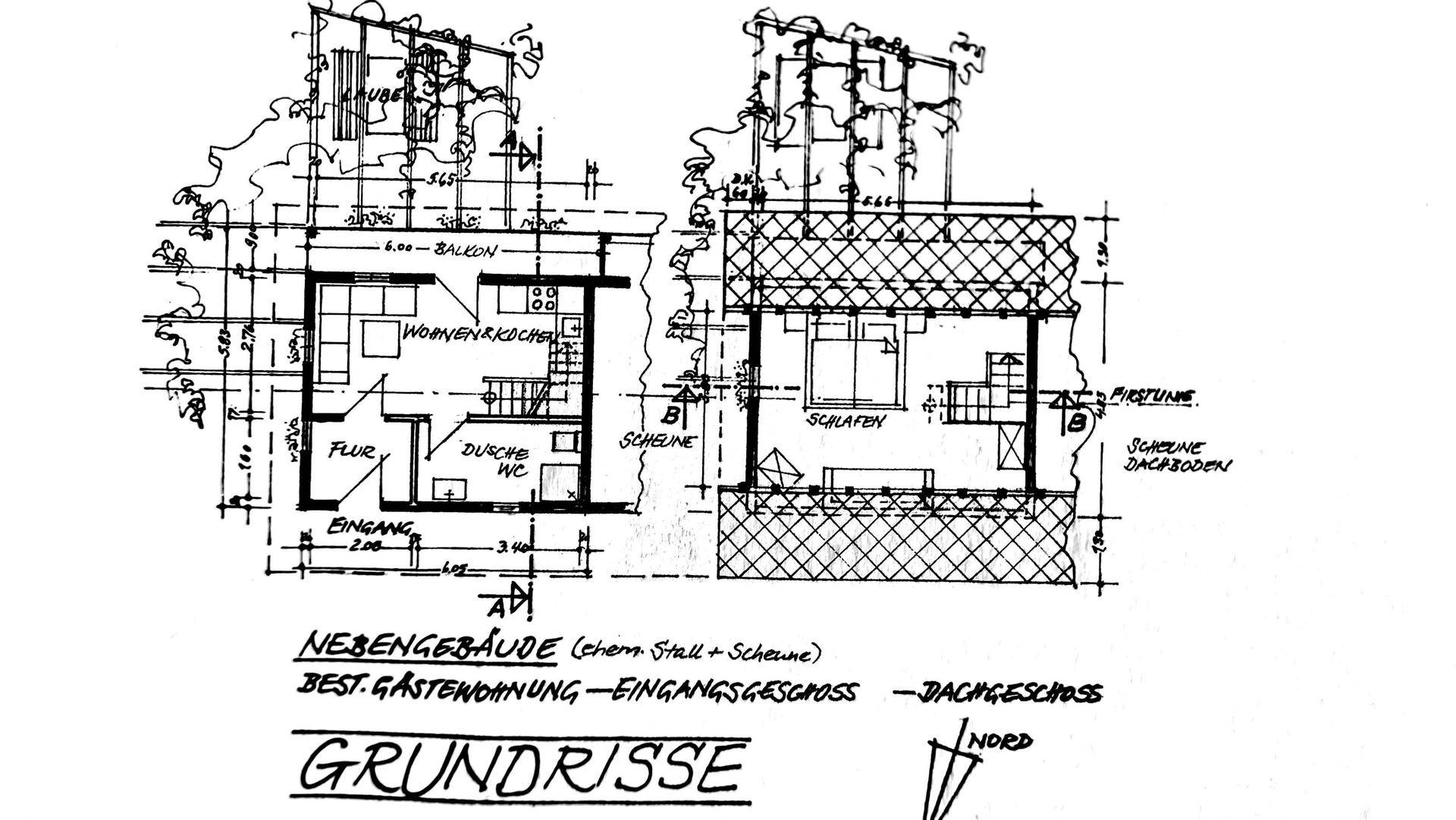 Nebengebäude - Grundrisse