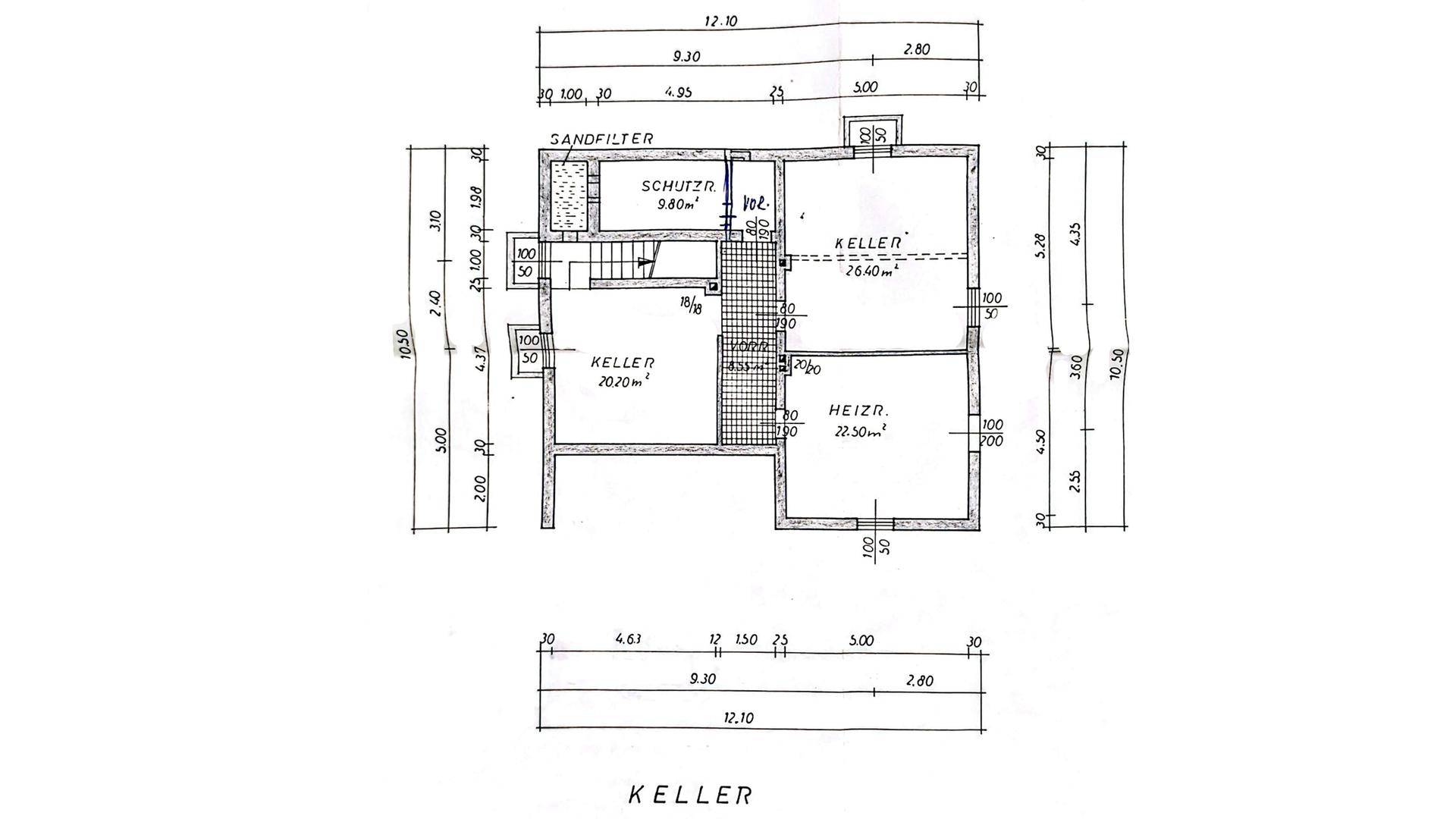 Grundriss Keller