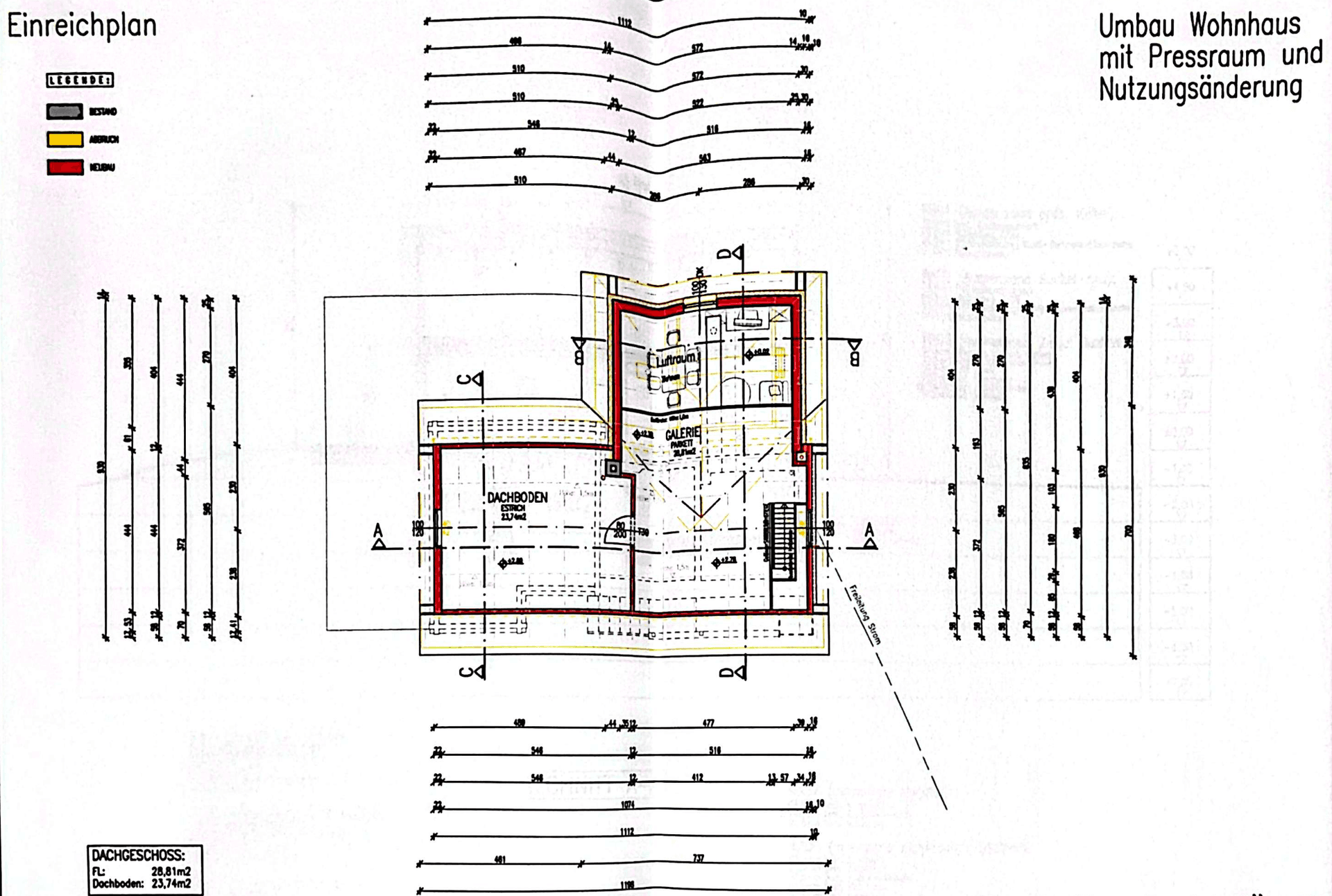 Grundriss Dachboden
