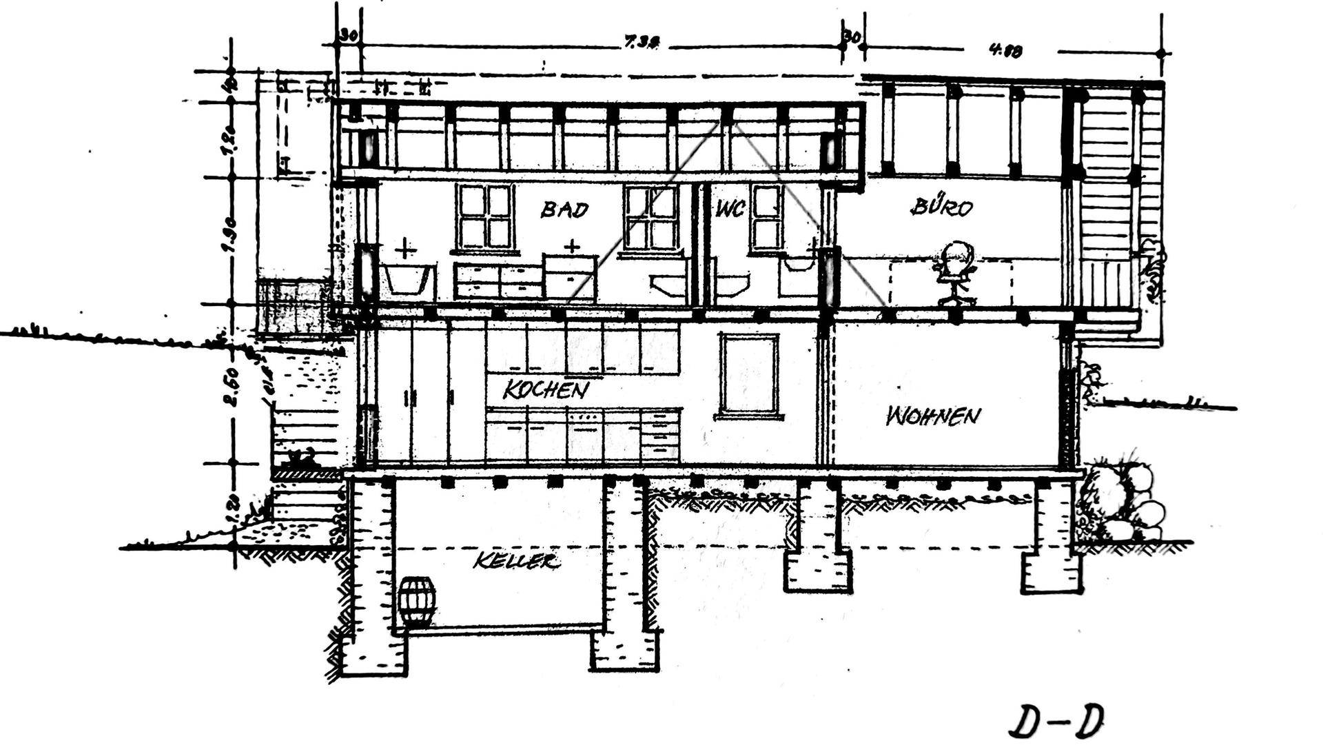 Wohnhaus - Schnitt