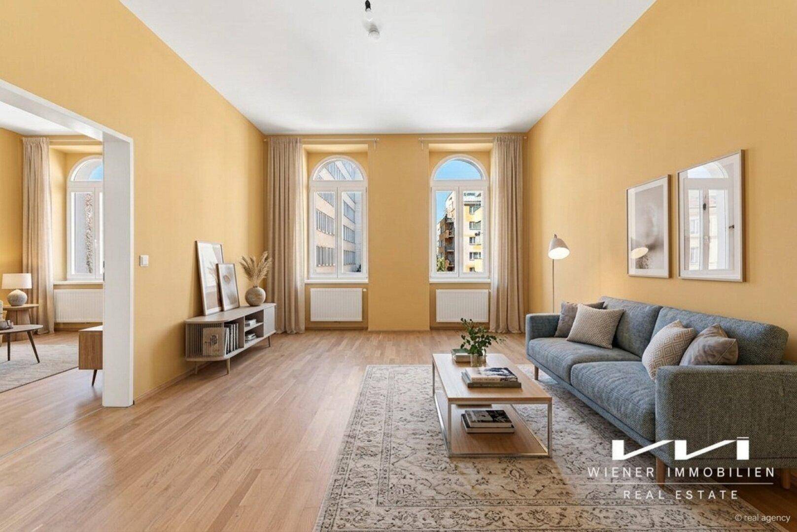 Attraktive, helle und sanierte 2 Zimmer Altbauwohnung - Ansicht 5
