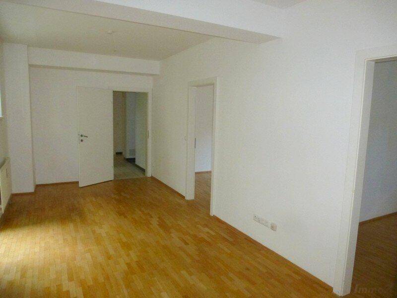 Heller Flurbereich mit Parkettboden und mehreren Türen zu angrenzenden Zimmern.