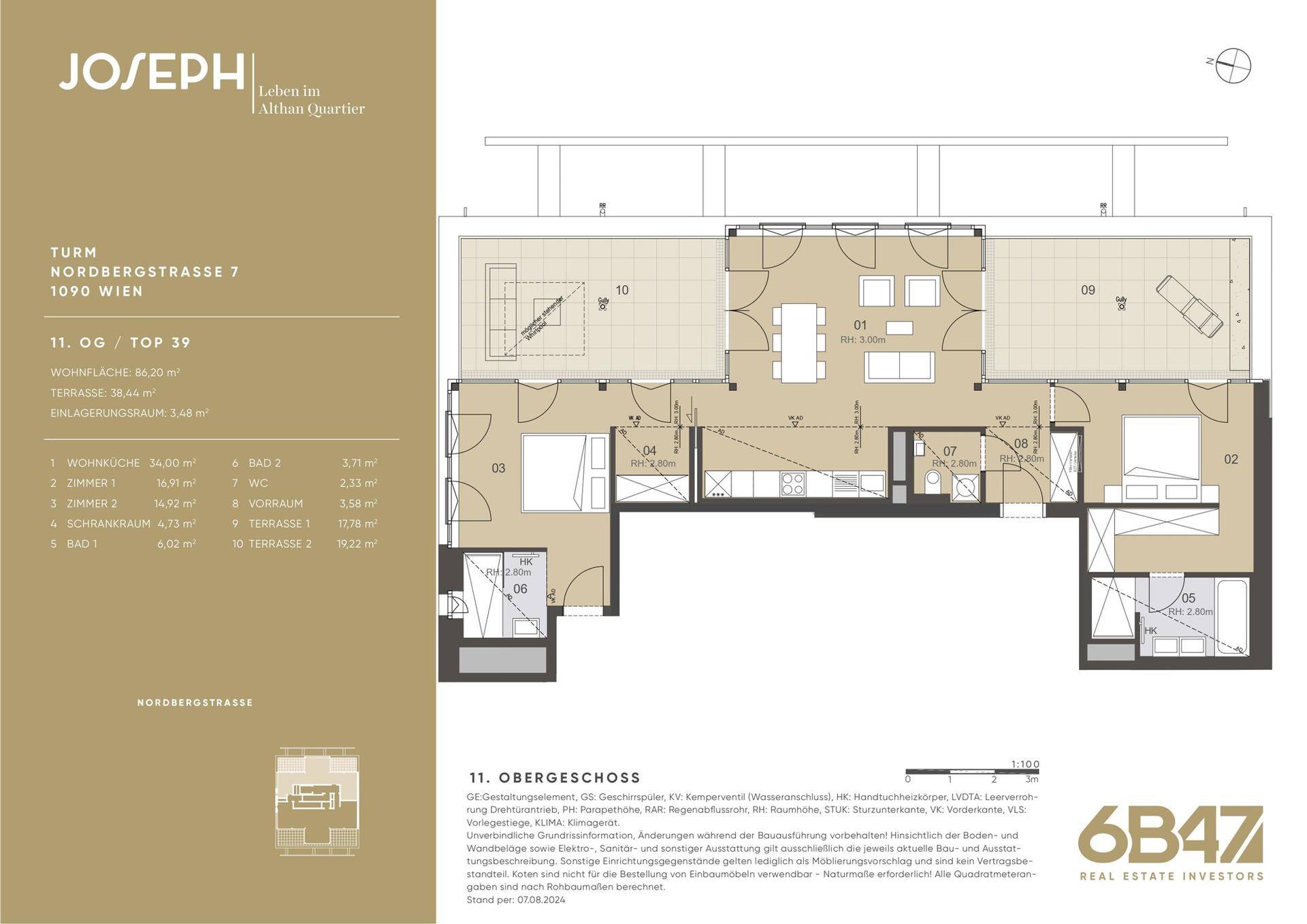 Grundriss Top 39 Turm