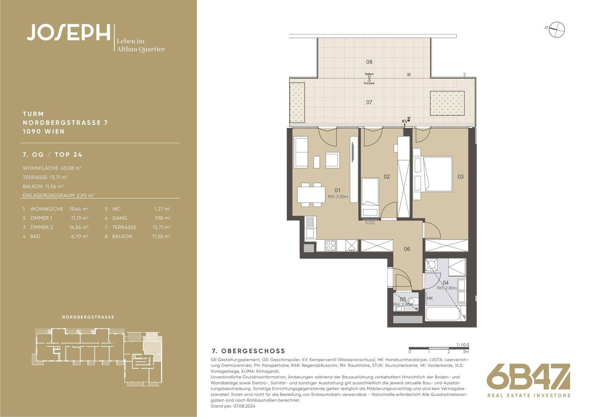 Grundriss Top 24 Turm