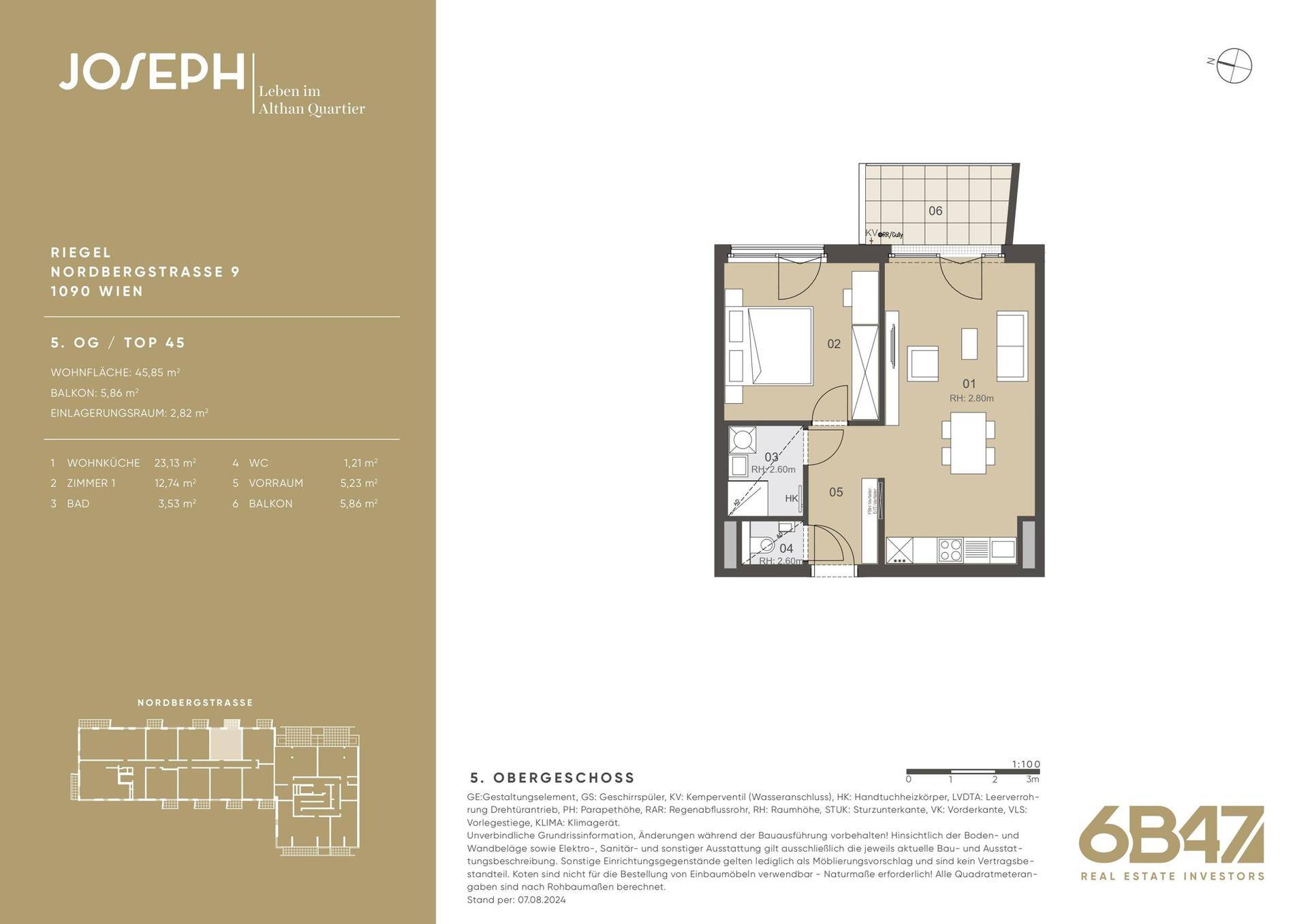 Grundriss Top 45 Riegel