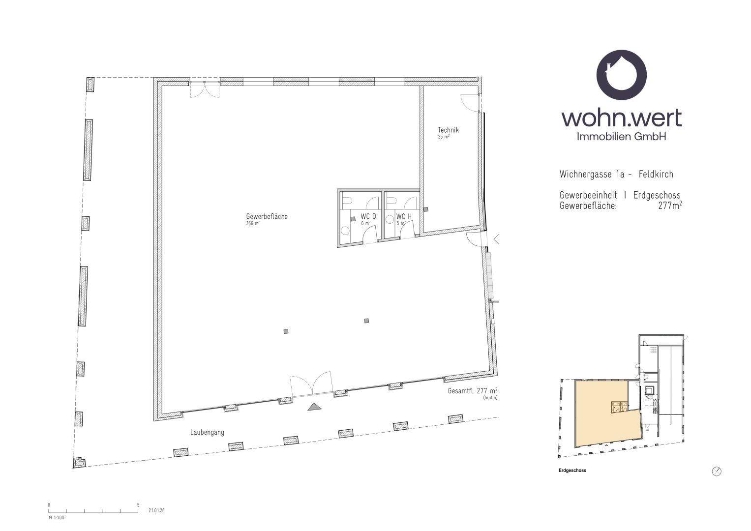 Gewerbefläche (Einzelhandel, Büro, Praxis) mit 277 m² mitten in Feldkirch - Erstbezug! - Ansicht 4