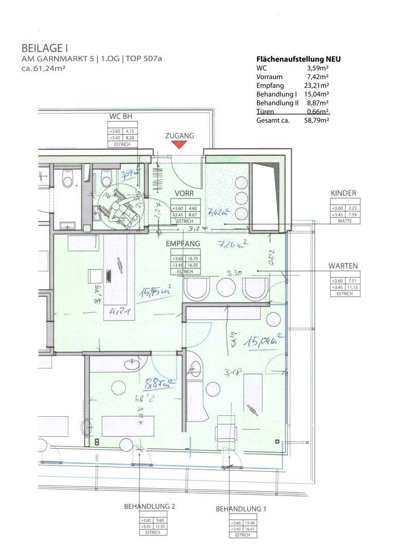 Mordene Praxis oder Büro am Garnmarkt mit ca. 60 m² - Ansicht 6