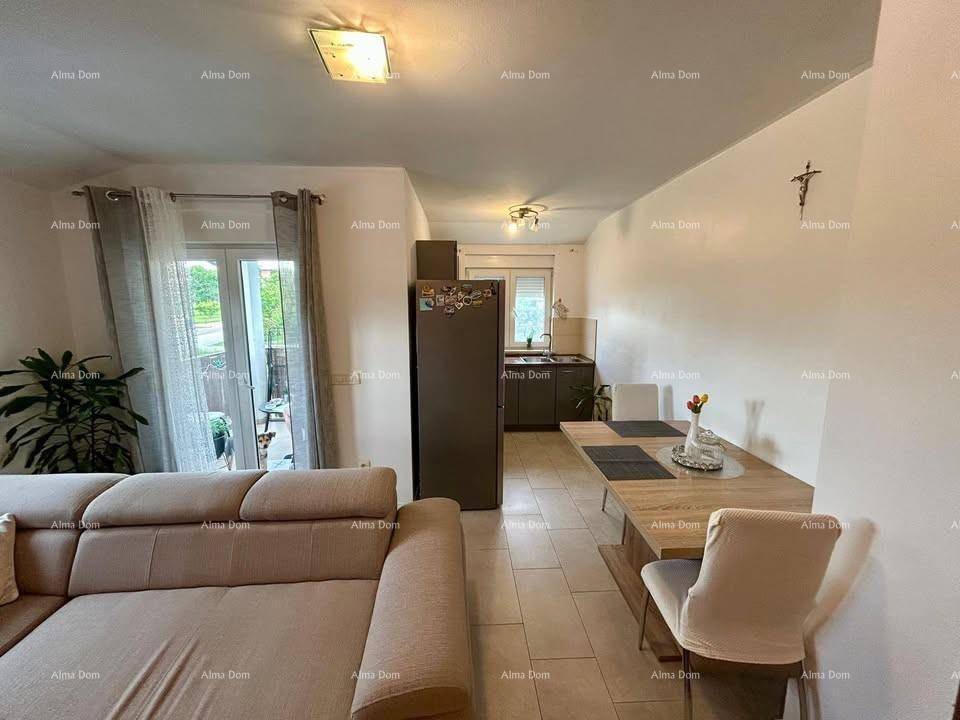 Offener Wohnbereich mit Essplatz und angrenzender Küche, ideal für geselliges Beisammensein.