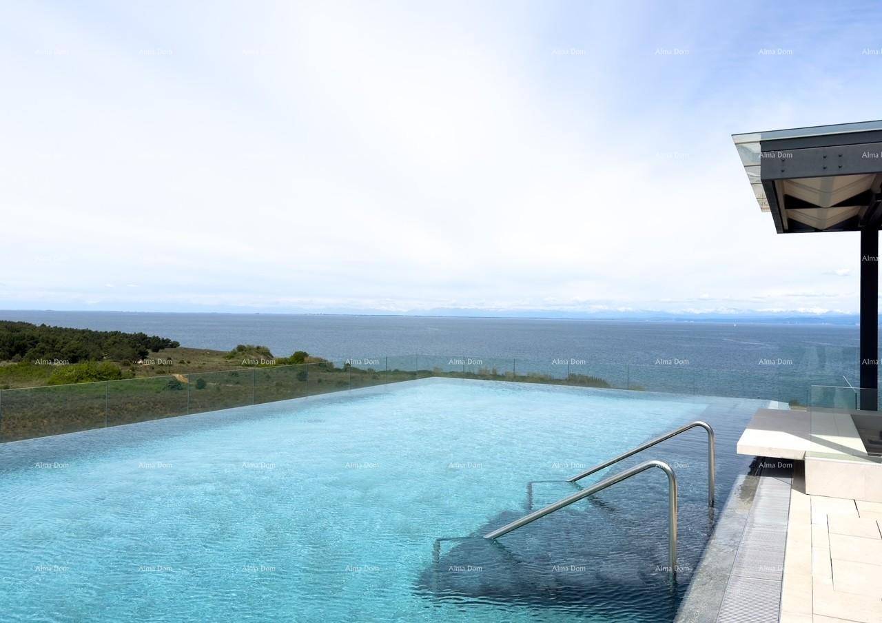 Atemberaubender Infinity-Pool mit Meerblick und majestätischen Bergen im Hintergrund, ideal zum Entspannen.