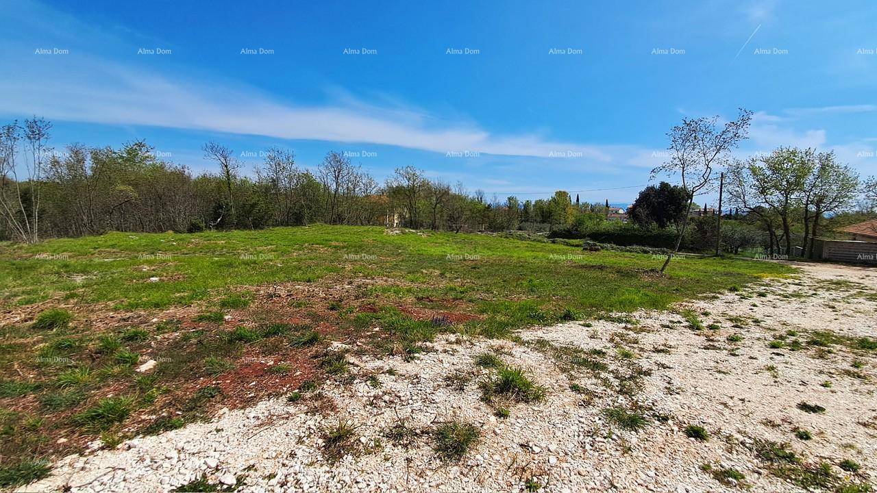 Großes, offenes Grundstück mit grüner Vegetation und Blick auf die ländliche Umgebung und den Horizont.