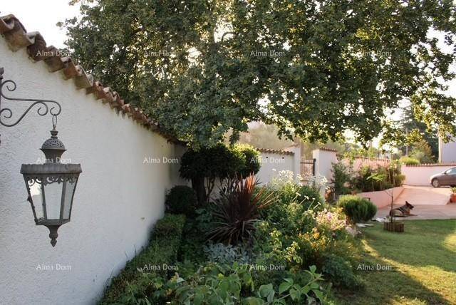 Idyllischer Gartenweg mit üppiger Bepflanzung und einer dekorativen Außenleuchte.
