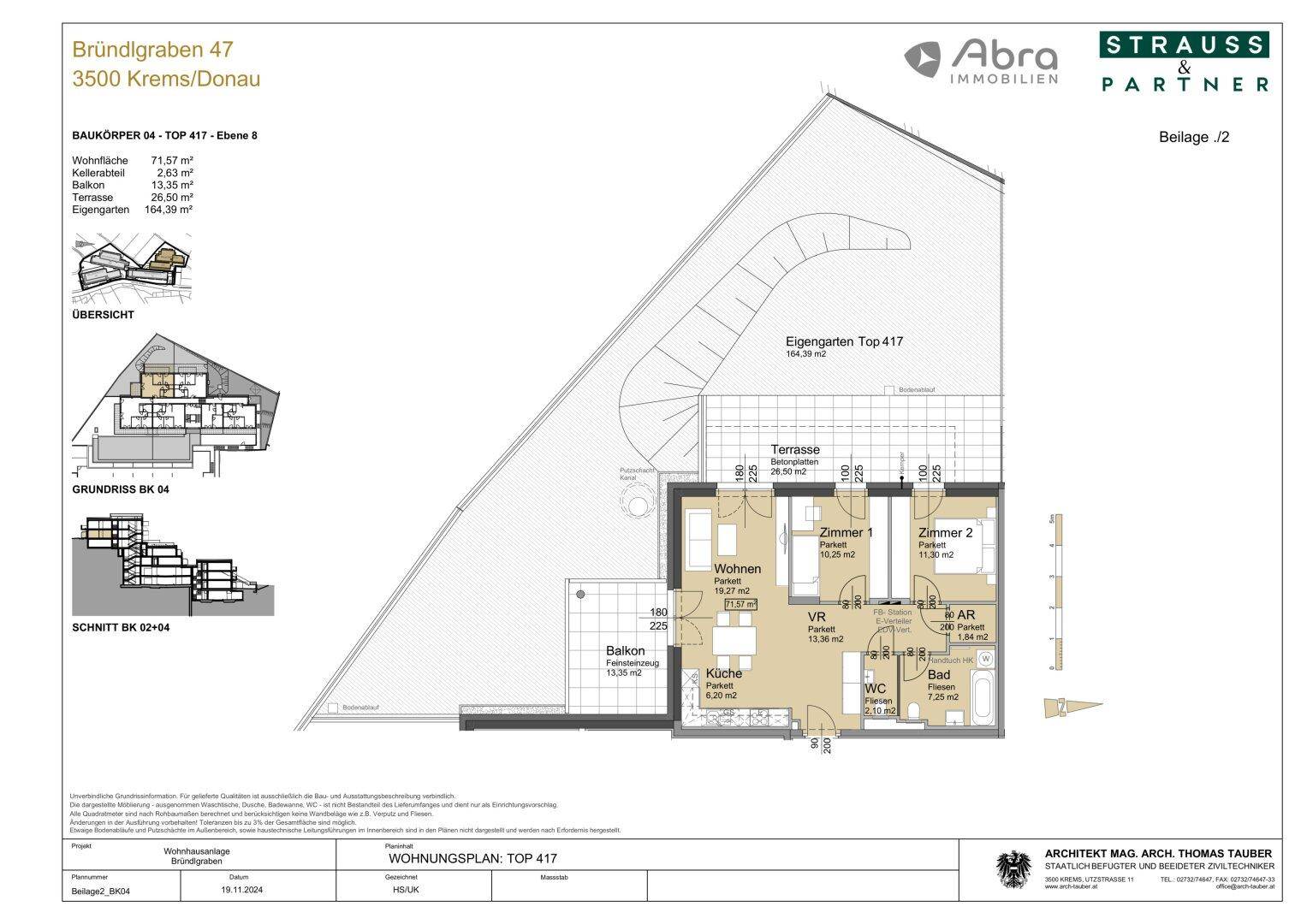 Wohnungsplan Top 417