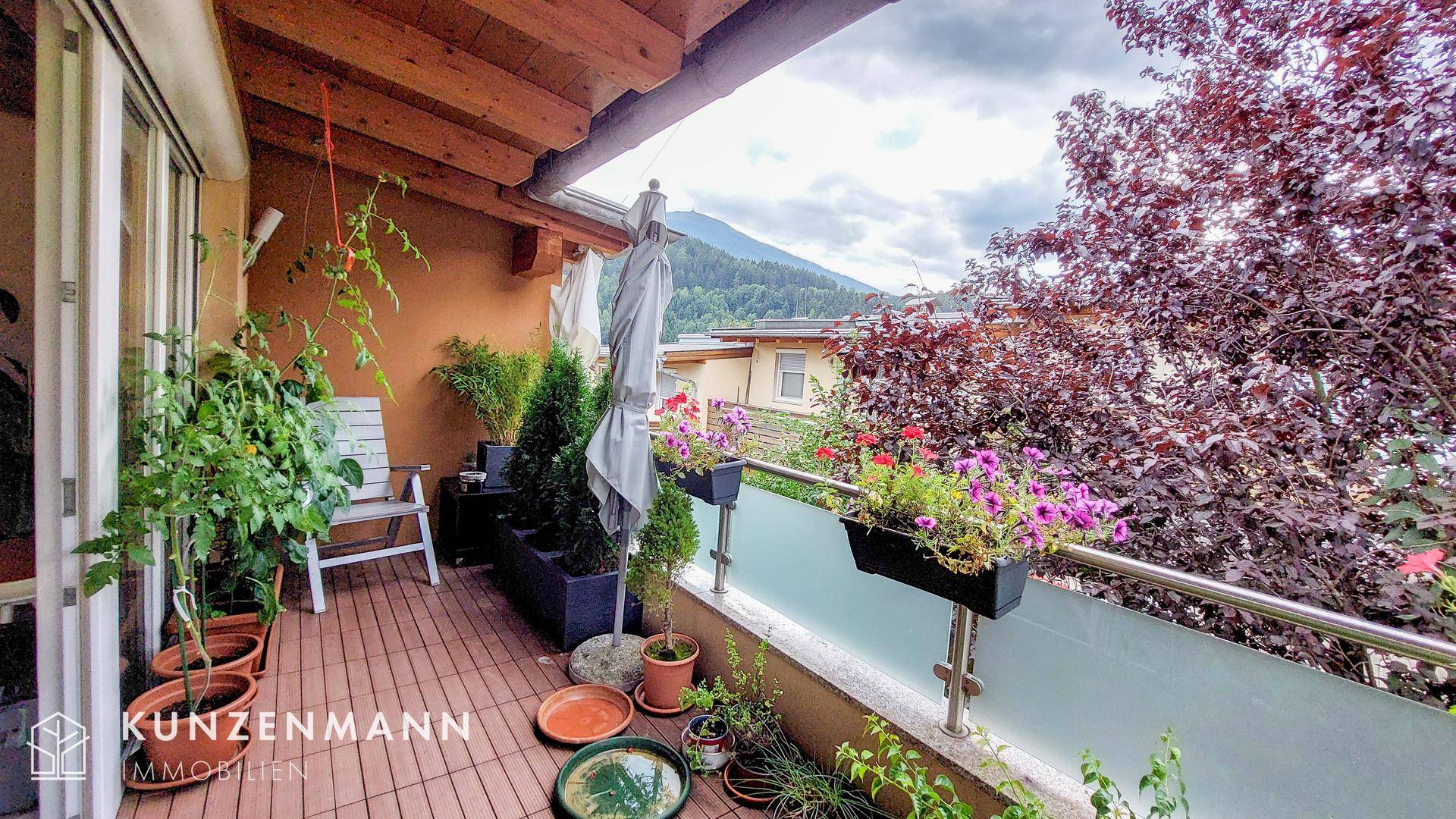 Balkon mit Blick nach Süden