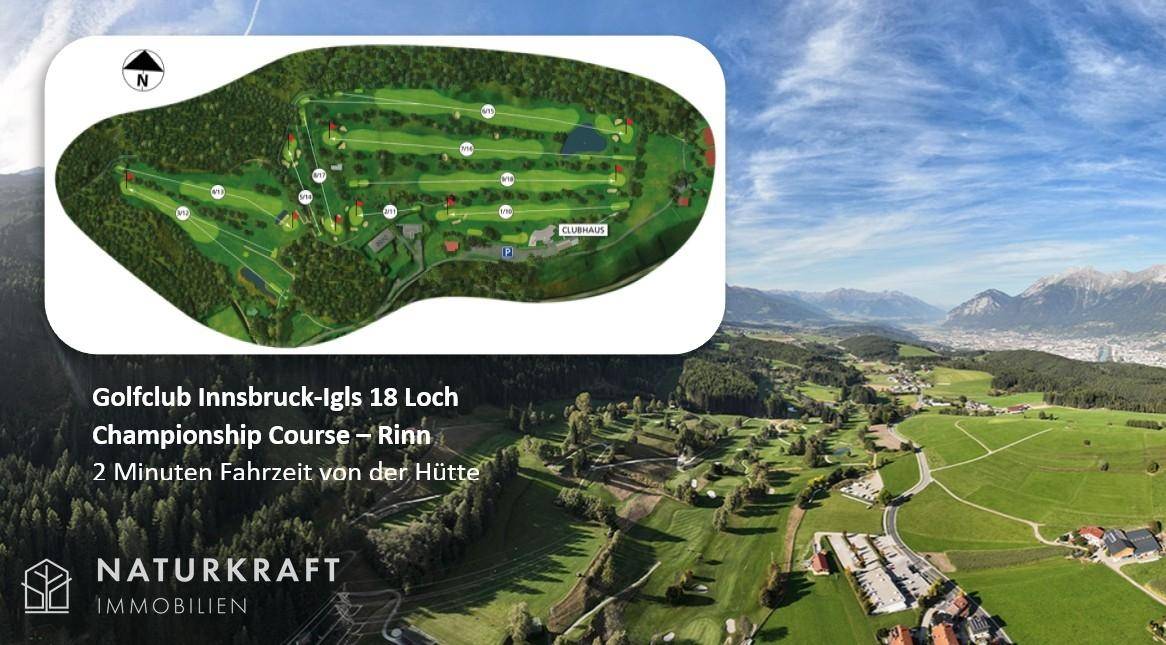 Golfclub Innsbruck-Igls 18 Loch Championship Course – Rinn 2 Minuten Fahrzeit von der Hütte