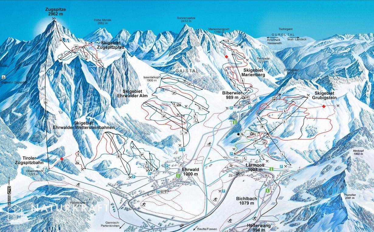 Karte Skigebiete