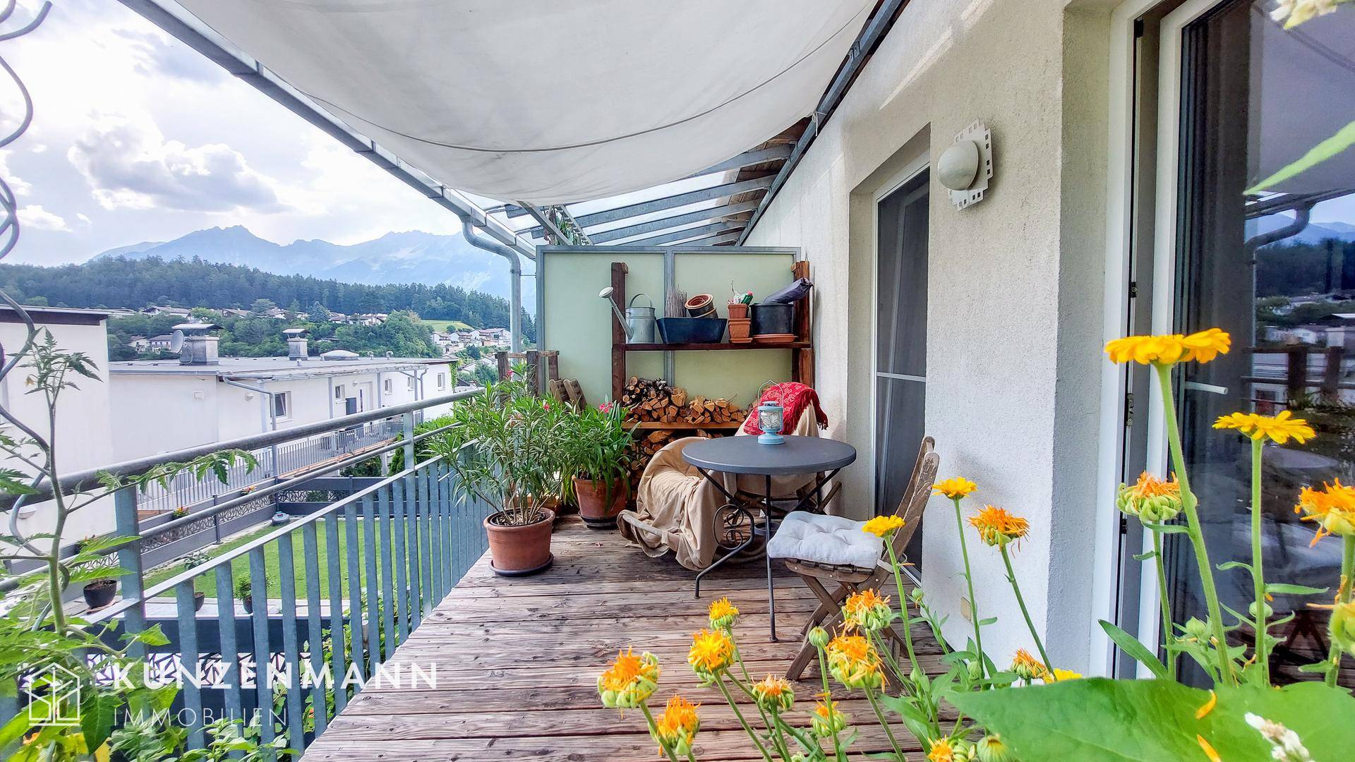 Terrasse im Obergeschoß