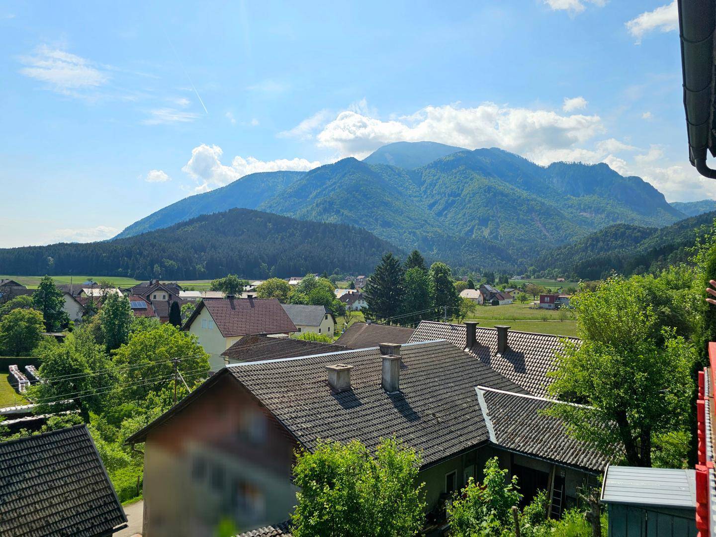 Blick vom Balkon auf die Petzen