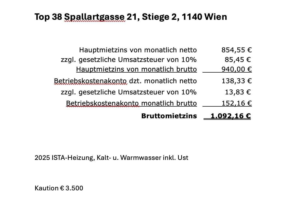 Preisdetails