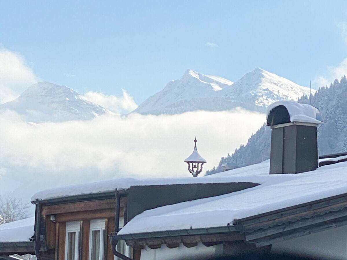 Blick aus Ku¦êchenfenster im Winter