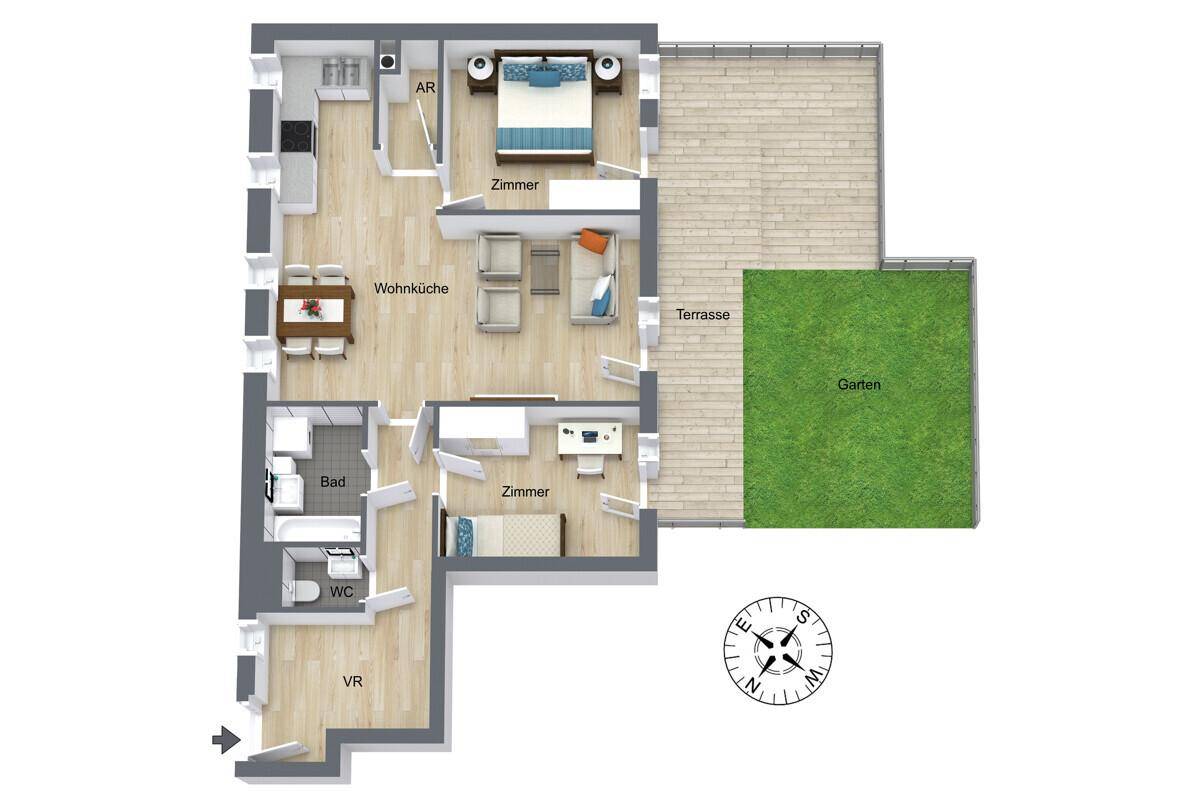 Wohnung – Wien, Botschaftsviertel, Katastralgemeinde Landstraße - Ansicht 4