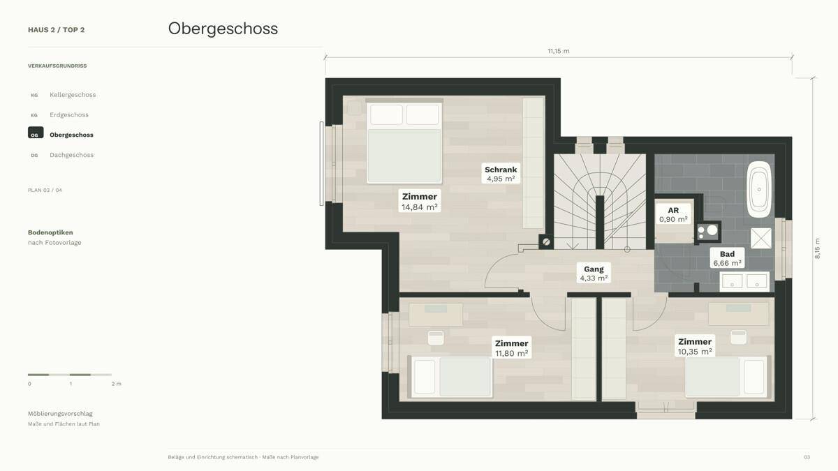 1 Obergeschoss Planskizze