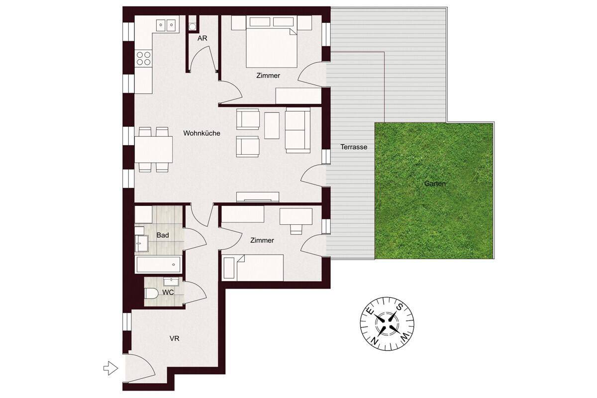 Wohnung – Wien, Botschaftsviertel, Katastralgemeinde Landstraße - Ansicht 3