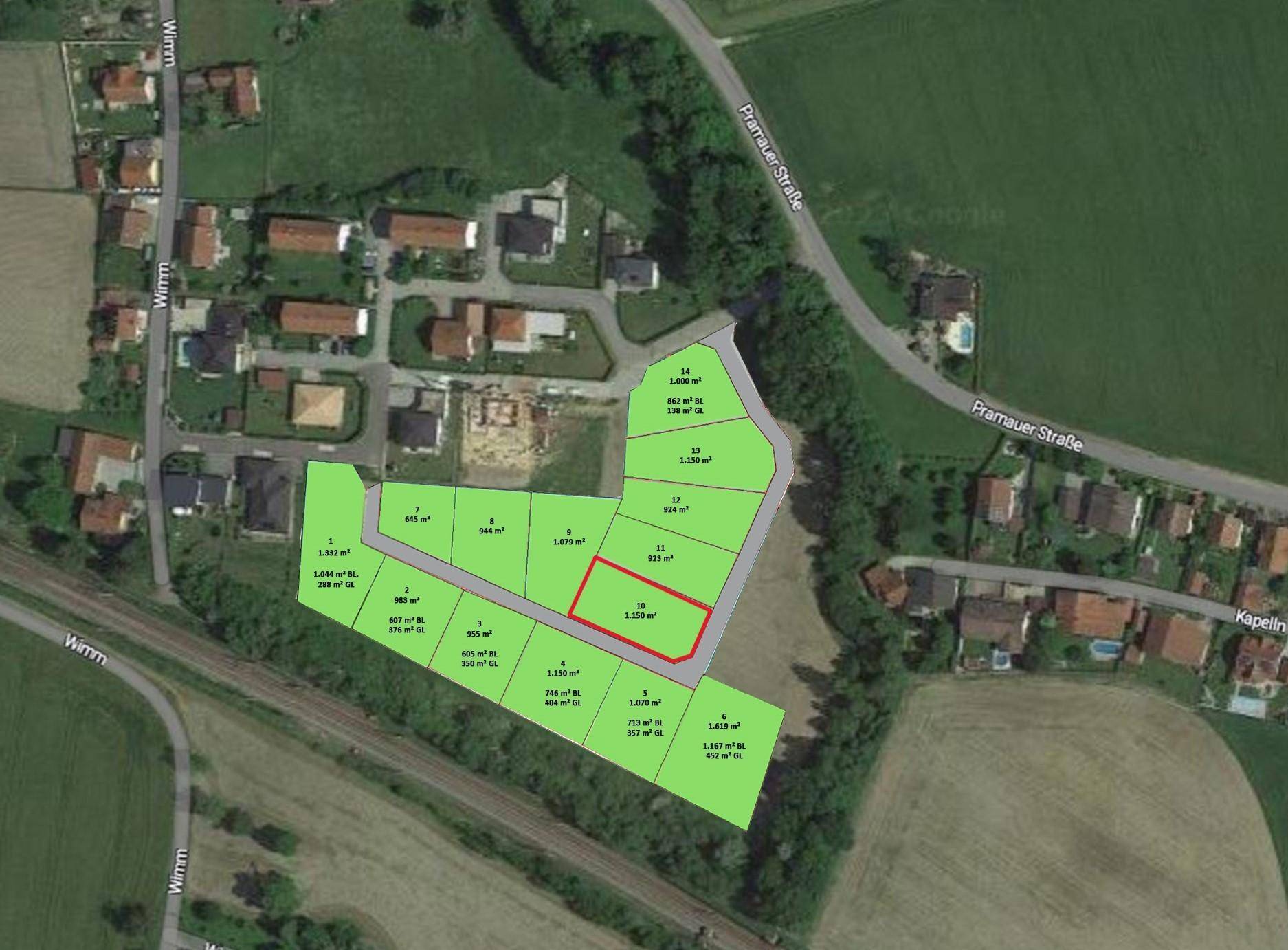 1.150m² großes, sonniges Baugrundstück in Taufkirchen an der Pram - Ansicht 4