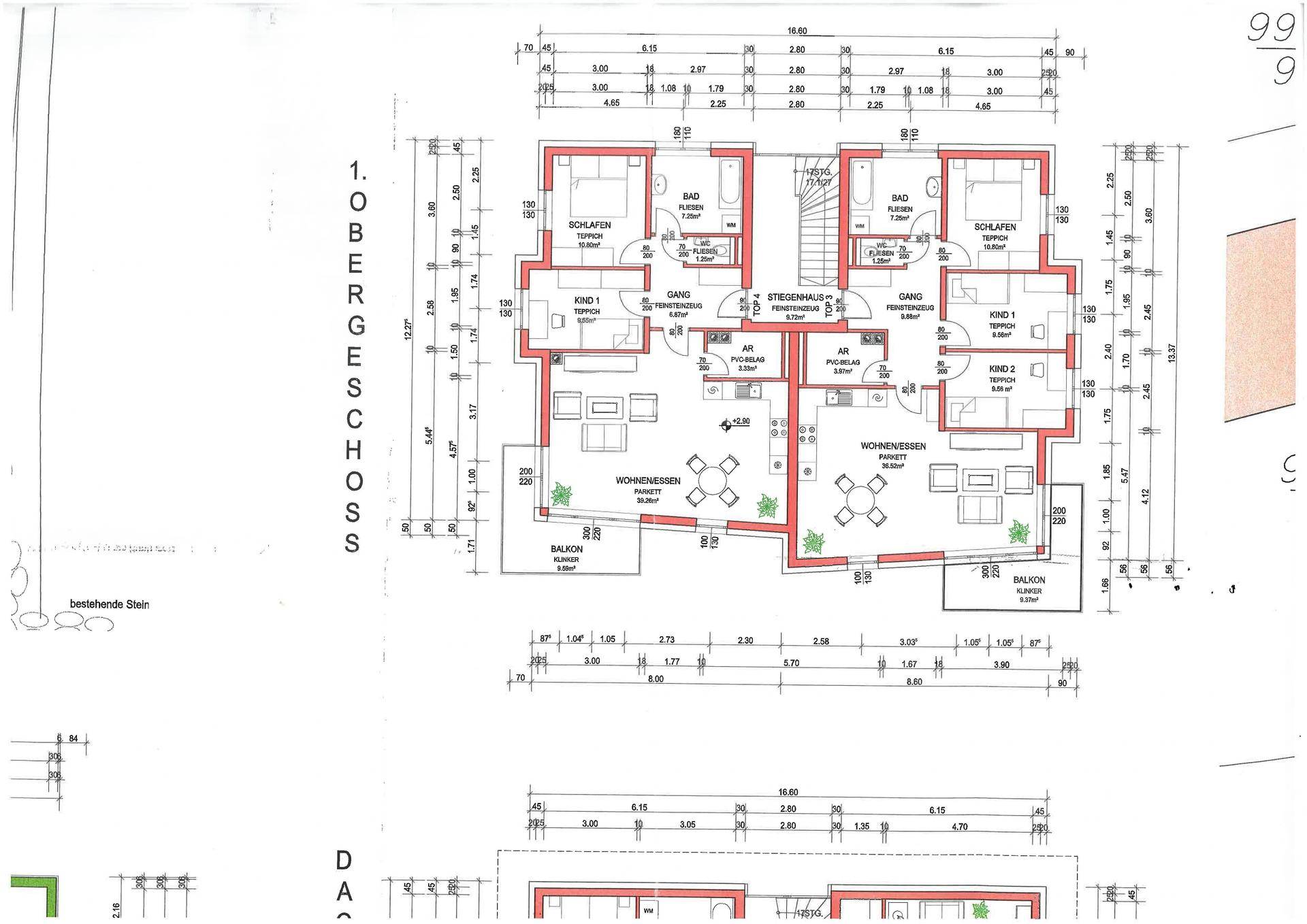 Grundriss Wohnung TOP 3