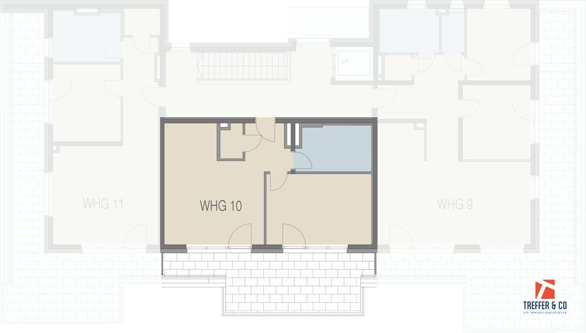 Top 10 - Großzügige 2 - Zimmer - Terrassenwohnung mit viel Freiraum - Mehr