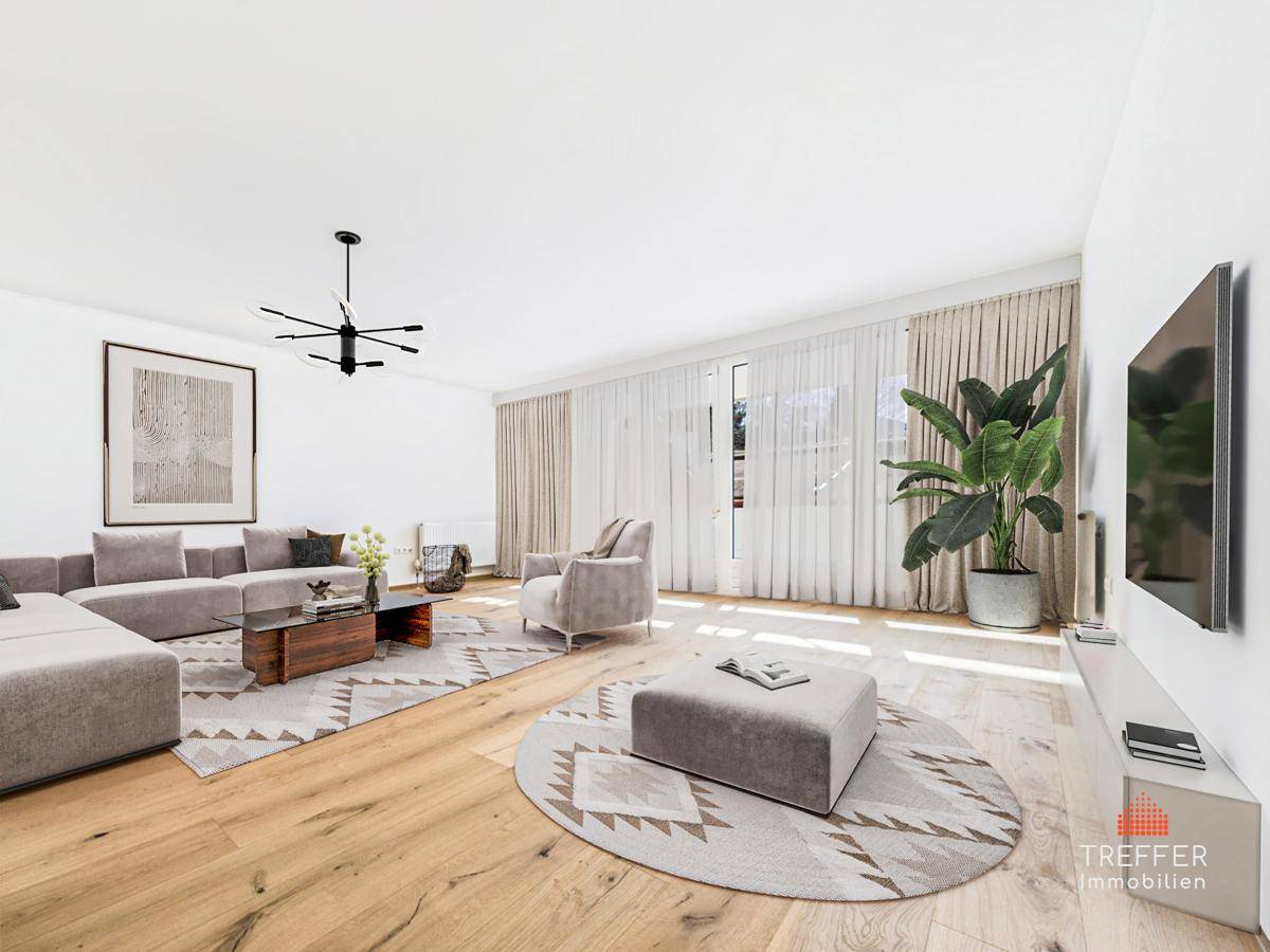 Wohnzimmer möbliert