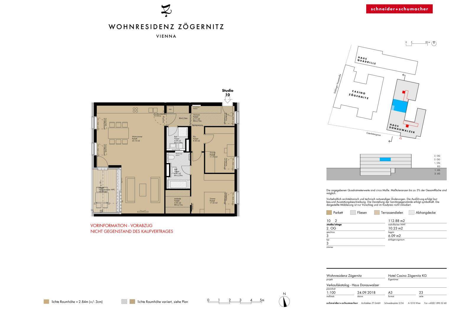 Detaillierter Grundriss der Wohnung mit Raumaufteilung und Flächenangaben.