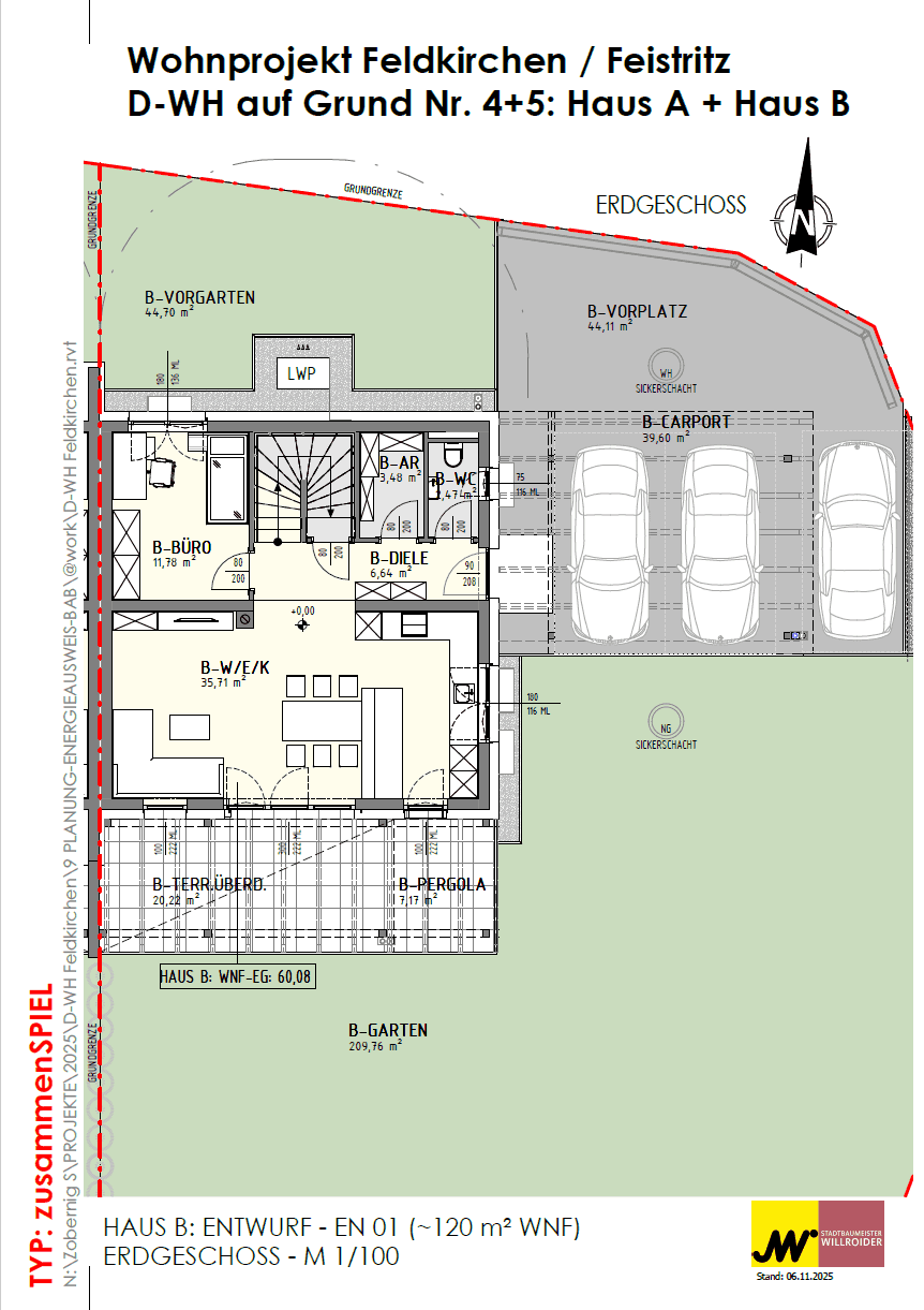 Wohnprojekt Feldkirchen / Feistritz Doppelwohnhaushälte - Ansicht 6