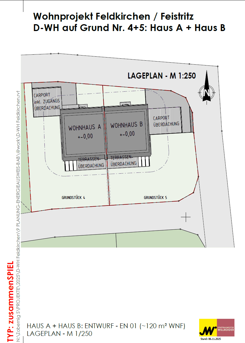 Wohnprojekt Feldkirchen / Feistritz Doppelwohnhaushälte - Ansicht 3