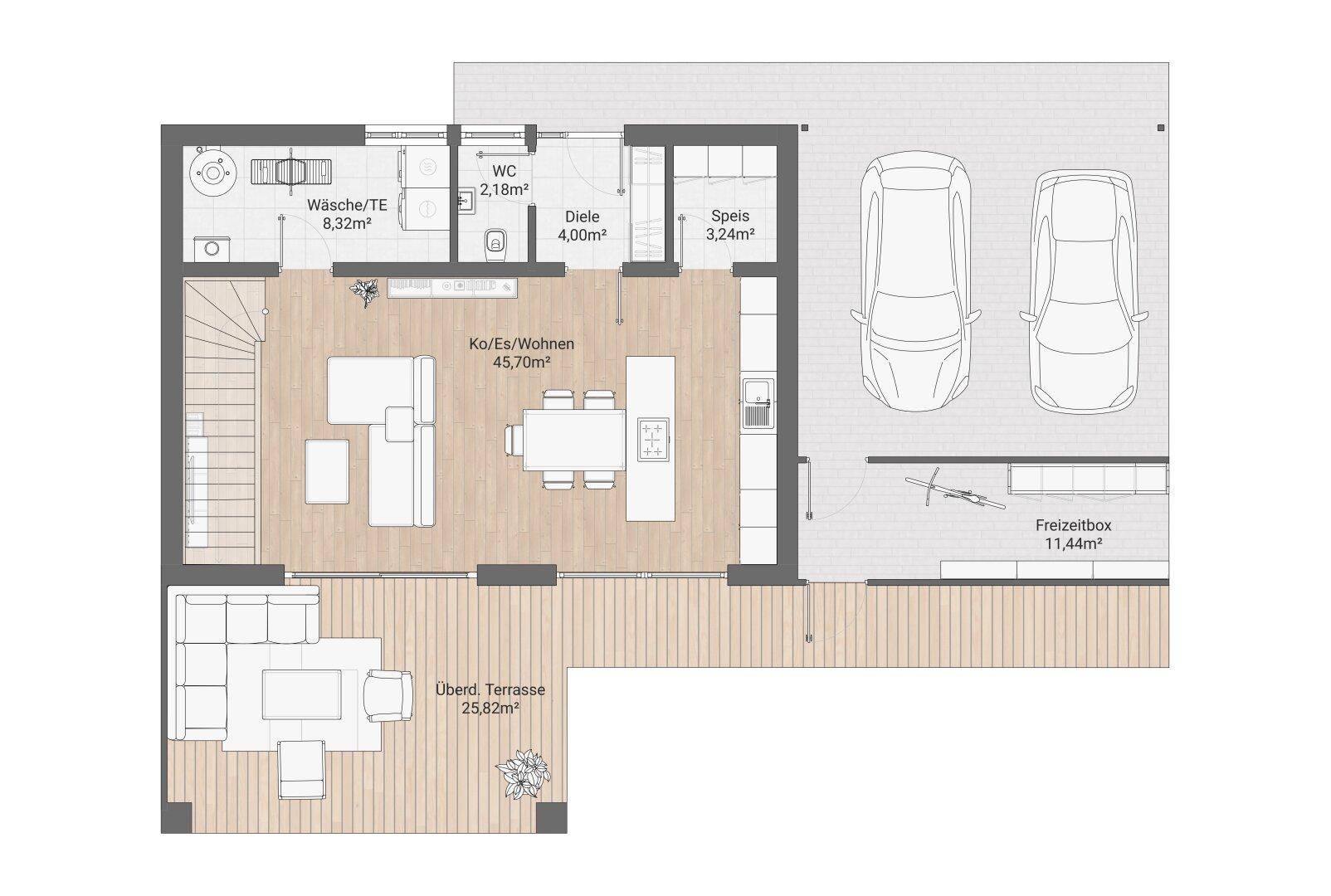 Kaiserallee Grafenstein - Einfamilienhaus schlüsselfertig inkl. Carport (gekoppelt) - Więcej