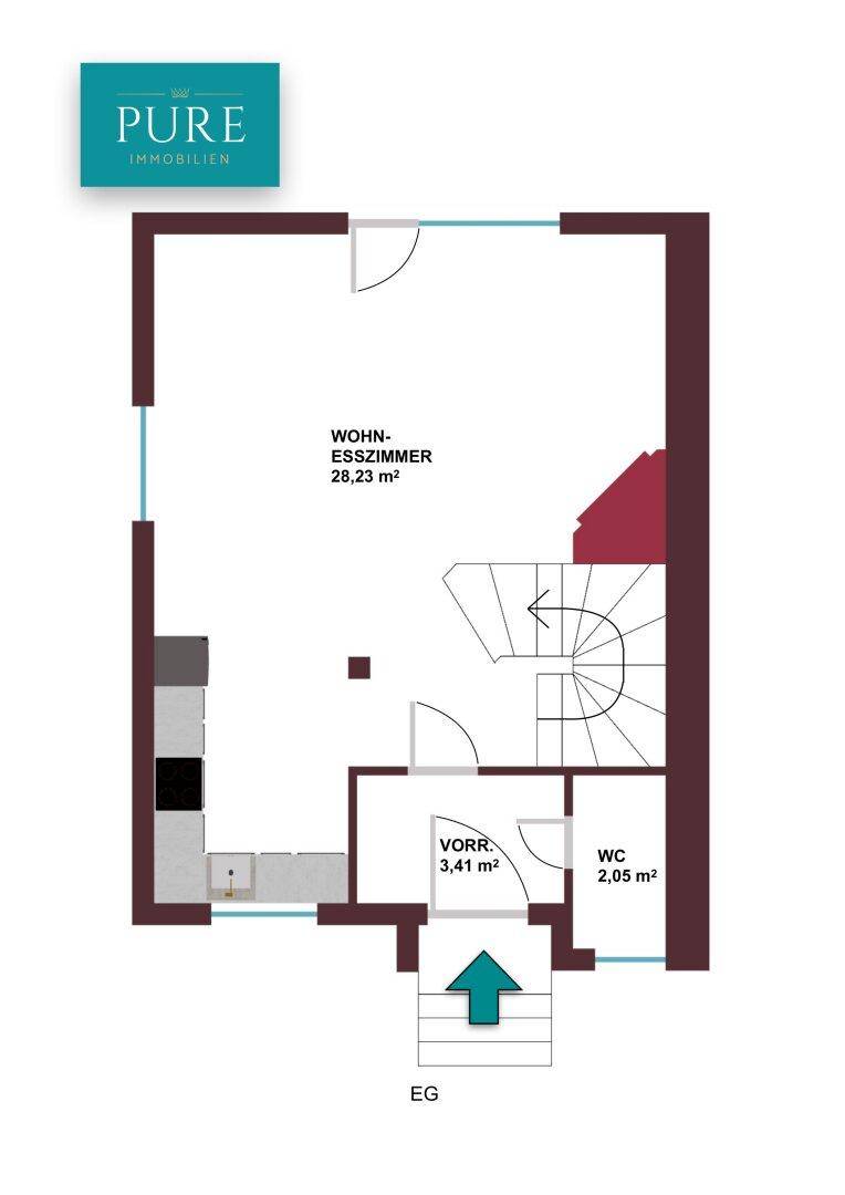 Grundrissplan Erdgeschoss