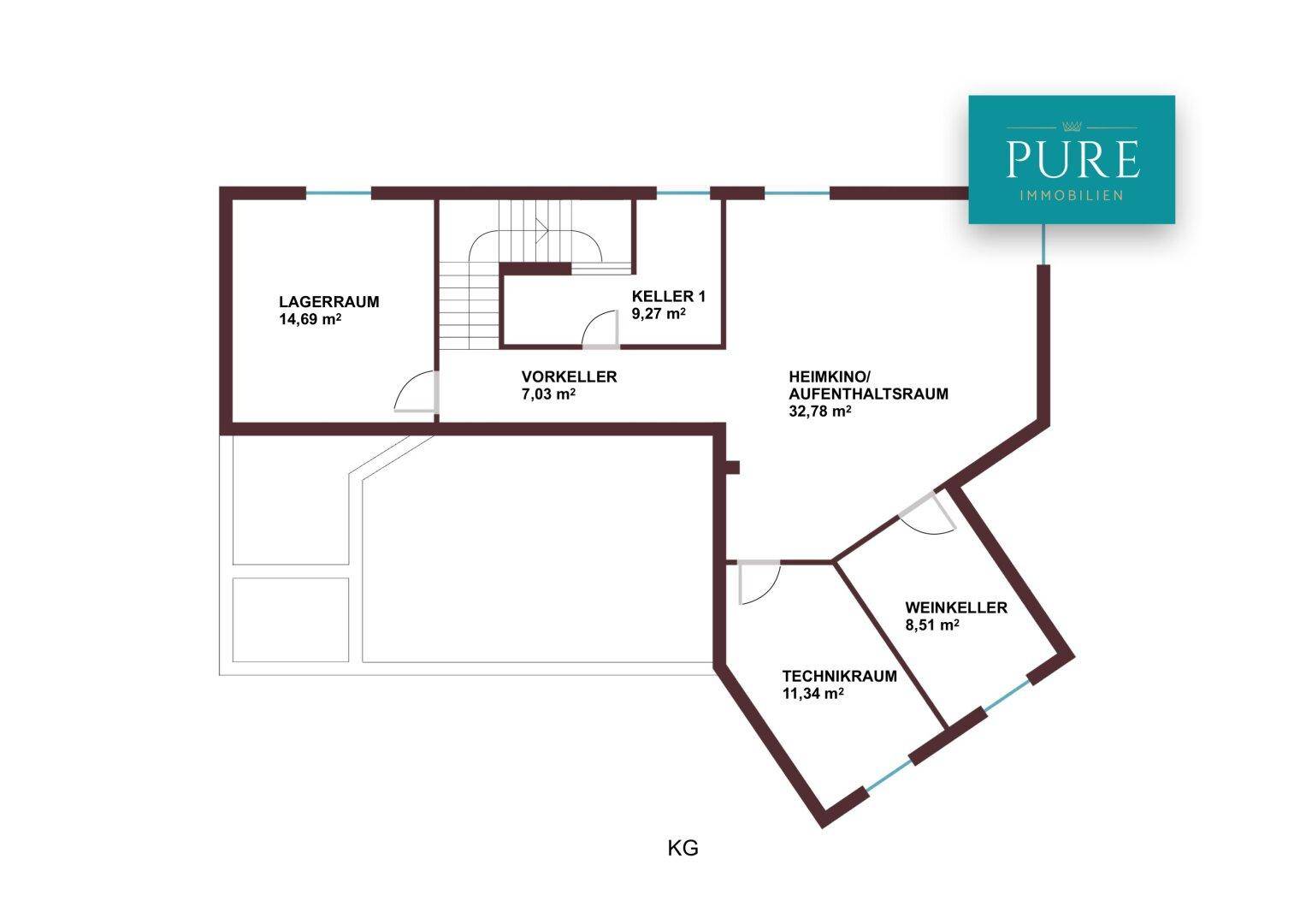 Grundrissplan Keller