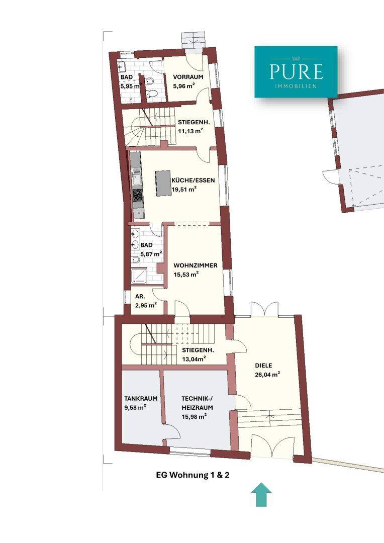 Wohnung 1 & Wohnung 2 im Erdgeschoß