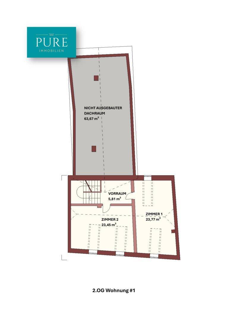 Wohnung 1 / 2.Obergeschoß - Schlafzimmer