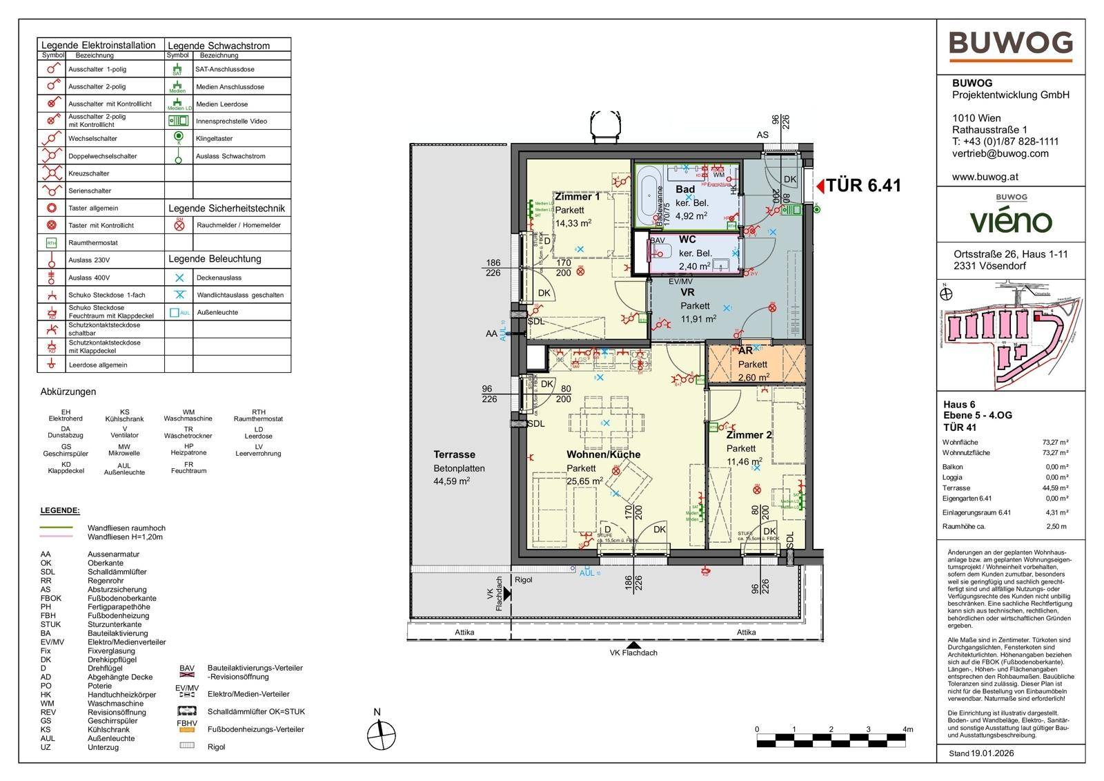 viéno - Heller 3-Zimmer-TERRASSENTRAUM mit Weitblick ab 11/2026, provisionsfrei vom Bauträger - Ansicht 3