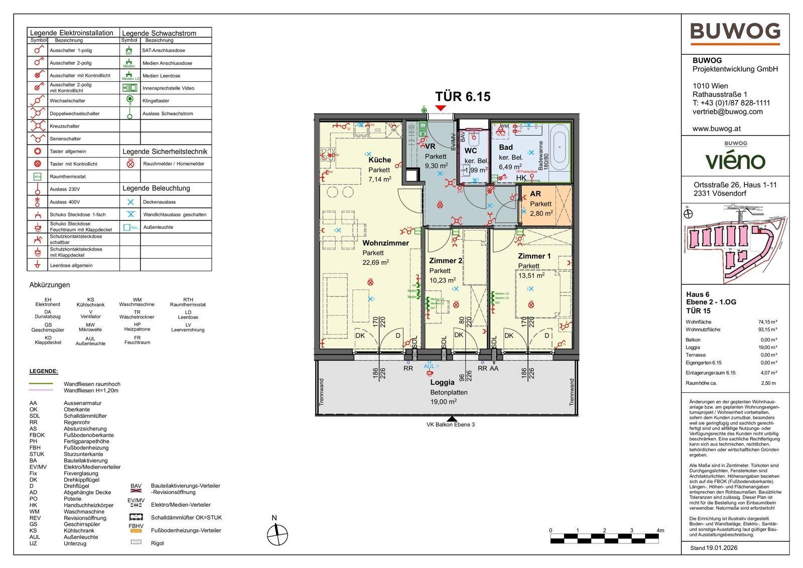 Wohnungsplan Tür 6-15